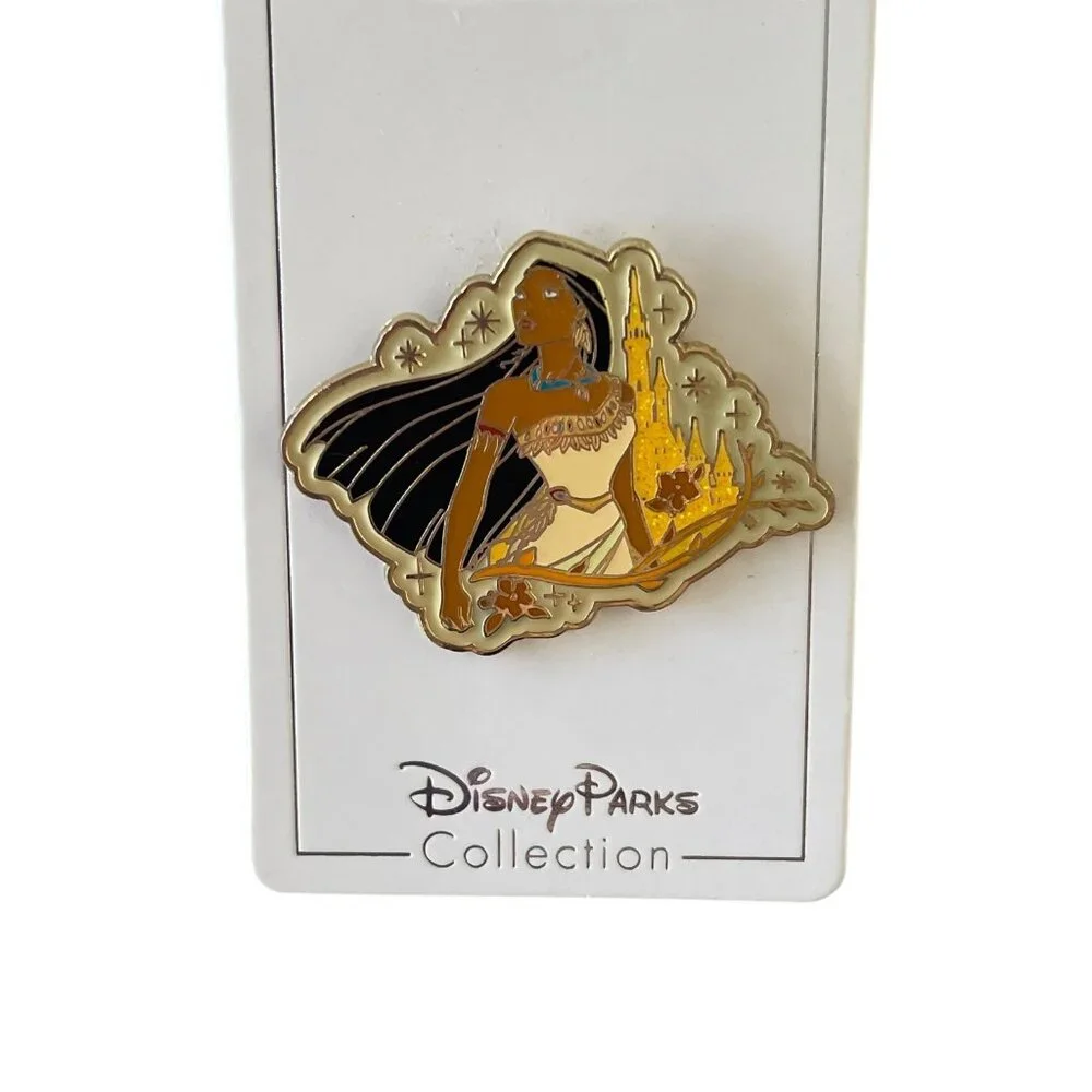Disney Parks Pocahontas Sparkle Glitter Castle Pin - Picture 4 of 7